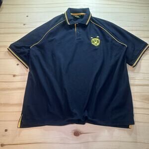 Borussia Dortmund BVB Black Polo Shirt Mens Size XXL Soccer Football Bundesliga